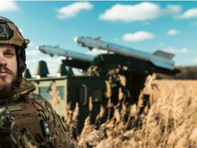 Ukrainian mobile air defense system firing Soviet R-73 air-to-air missiles