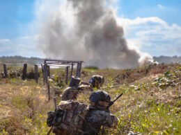 Ukrainian soldiers from the 12th Special Forces Brigade