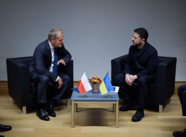 Polish Prime Minister Donald Tusk and Ukrainian President Volodymyr Zelenskyy in Brussels, 15 October 2026. Photo: Ukrainian President's Office