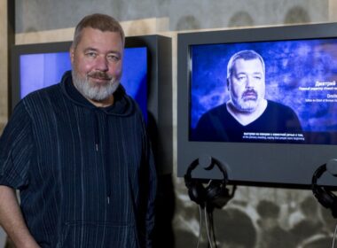 Novaya Gazeta editor-in-chief Dmitry Muratov in the Yeltsin museum, 2019. Photo: Liubov Kabalinova