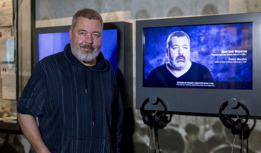 Novaya Gazeta editor-in-chief Dmitry Muratov in the Yeltsin museum, 2019. Photo: Liubov Kabalinova