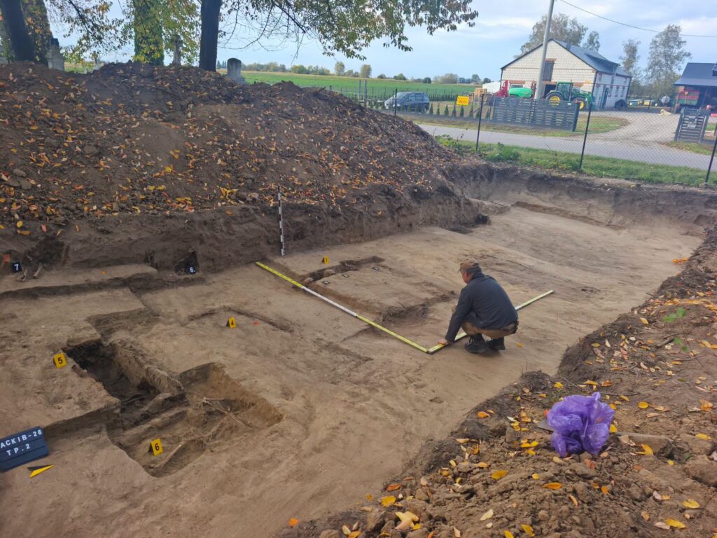 Search operations to locate the remains of Ukrainians killed in 1944 in the village of Łasków, Lublin Voivodeship, Poland. October 2026.
