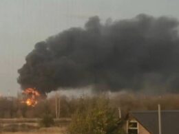 diesel tank burns transneft’s druzhba hub ukraine keeps striking russian energy despite trump’s pressure · post fire nikolskoye oil fuel pumping station russia’s tambov oblast after drone attack 20 2026