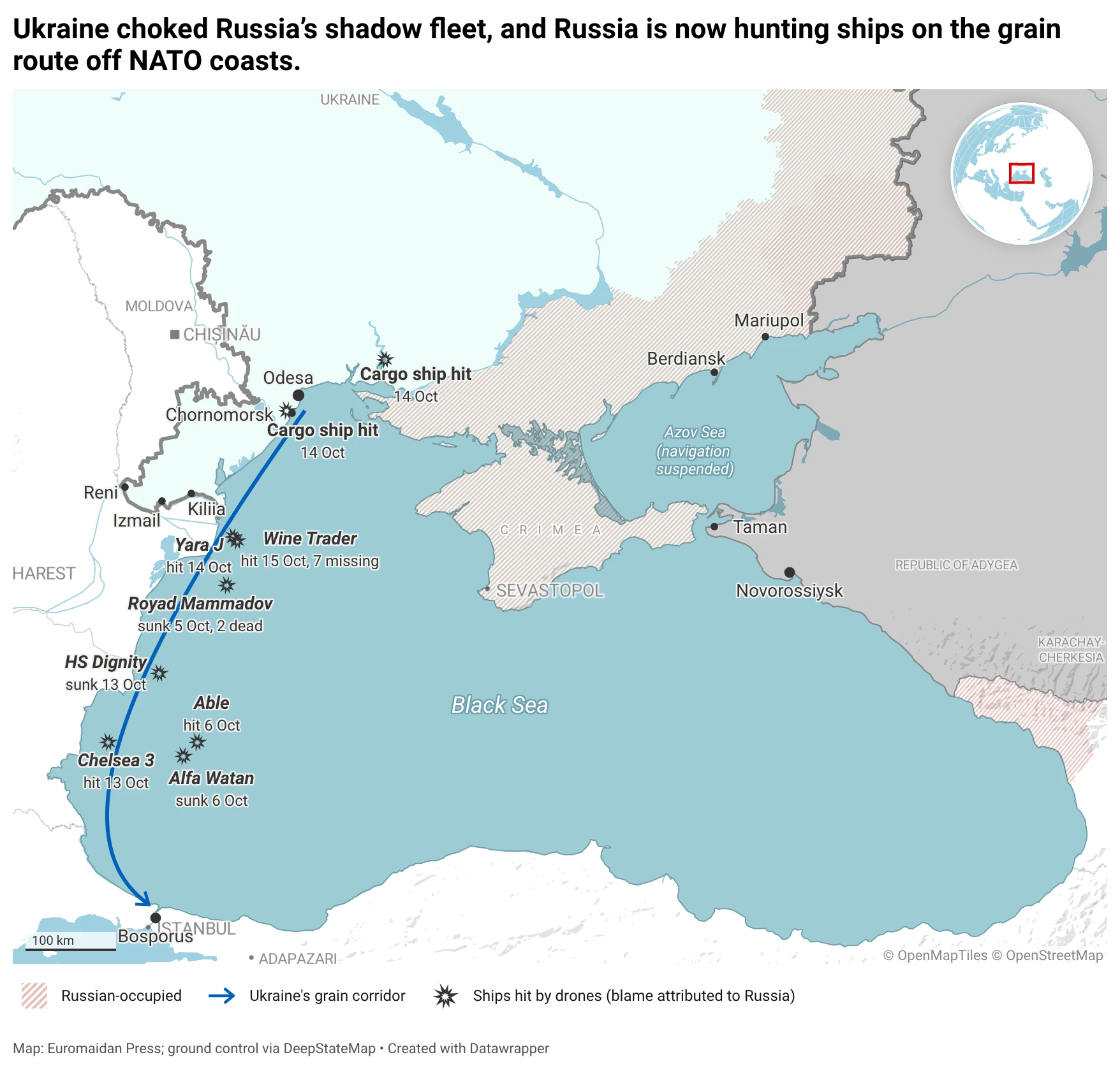 Black Sea grain war between Ukraine and Russia escalates