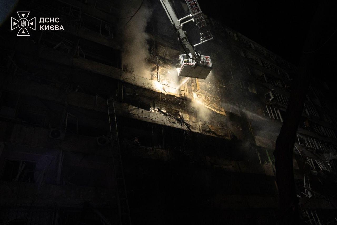 Aftermath of the Russian attack on Kyiv overnight into 14 October 2026