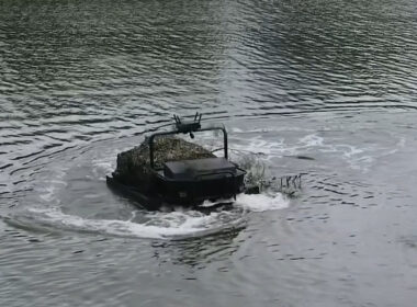crew cargo bed pontoons ukraine’s mat1lda robot built cross water 400 kg · post amphibious ground video tencore амфібійний нрк у вод ukraine news ukrainian reports