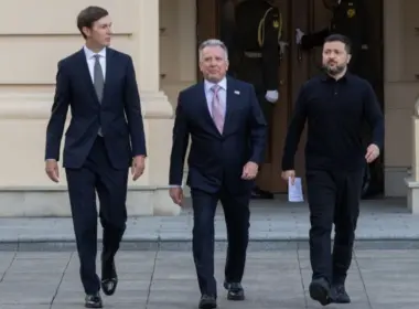 month before diesel waiver trump’s envoys had already pitched kyiv russian gas · post jared kushner steve witkoff ukrainian president volodymyr zelenskyy 7 2026 presidentgovua джаред кушнер стівен віткофф володимир